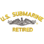 Licensed US Submarine Retired digitized embroidery design