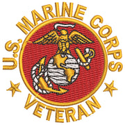 US Marines Corps Veteran Emblem Logo digitized embroidery design