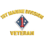 1st Marine Division Veteran Logo digitized embroidery design