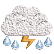 Rain Storm digitized embroidery design