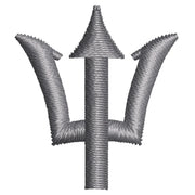 Silver Trident digitized embroidery design