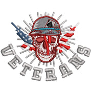 Skull Veteran digitized embroidery design