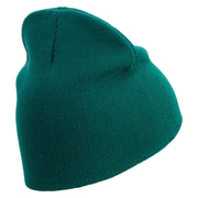 Moto Race Embroidered 8 Inch Short Beanie - Dk-Green OSFM