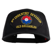 9th Infantry Division Old Reliables Patched Solid Cotton Twill Mesh Prostyle Cap - Black OSFM