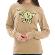 Vintage Taco Graphic Design Unisex Lane Seven Ring Spun Cotton Premium Long Sleeve T-shirt - Mushroom XS