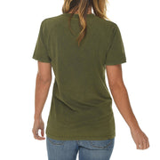 Ninja Logo Embroidered Unisex Lane Seven Ring Spun Cotton Vintage Short Sleeve Crewneck Tee Shirt - Vintage-Olive XS