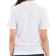 Glitchy Monkey Head Embroidered Unisex Lane Seven Ring Spun Combed Cotton Short Sleeve Deluxe Jersey T-Shirt - White XS