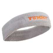Yummy Embroidered Head Bands Terry - Lt-Grey OSFM