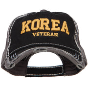 3D Korea Veteran Embroidered Vintage Frayed Cap
