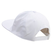 Pirate Skull Vessel Logo Embroidered Unconstructed high profile Cotton Flat Bill Cap - White OSFM