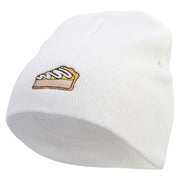 Cartoon Pie Embroidered 8 Inch Knitted Short Beanie