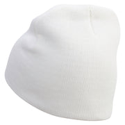 Cartoon Pie Embroidered 8 Inch Knitted Short Beanie