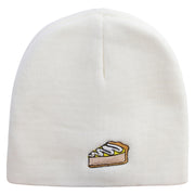 Cartoon Pie Embroidered 8 Inch Knitted Short Beanie