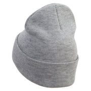 Holy Guacamole Embroidered 12 Inch Long Knitted Beanie - Heather-Grey OSFM