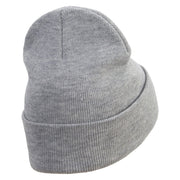 Holy Guacamole Embroidered 12 Inch Long Knitted Beanie - Heather-Grey OSFM