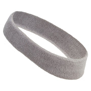 Teasing Face Embroidered Head Band Terry - Lt-Grey OSFM
