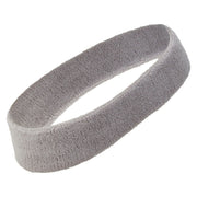 Teasing Face Embroidered Head Band Terry - Lt-Grey OSFM
