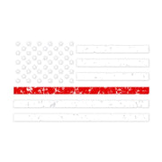 We Serve Red Line Flag Heat Transfers