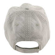 Low Profile Pine Stripe Cotton Washed Cap