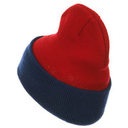 Two Tone Cuff Beanie USA