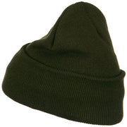 Fleece Lined Cuff Plain Beanie