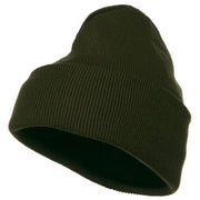 Fleece Lined Cuff Plain Beanie