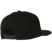 Wool Blend Flat Visor Pro Style Snapback Cap