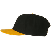 Wool Blend Flat Visor Pro Style Snapback Cap