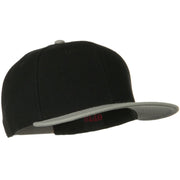 Wool Blend Flat Visor Pro Style Snapback Cap