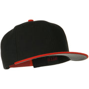 Wool Blend Flat Visor Pro Style Snapback Cap