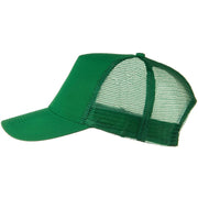 Solid Cotton Twill 5 panel Mesh Back Cap