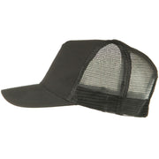 Solid Cotton Twill 5 panel Mesh Back Cap