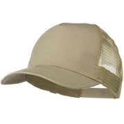 Solid Cotton Twill 5 panel Mesh Back Cap