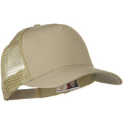 Solid Cotton Twill 5 panel Mesh Back Cap