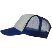 Two Tone Polyester 5 Panel Foam Front Mesh Back Cap