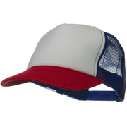 Two Tone Polyester 5 Panel Foam Front Mesh Back Cap