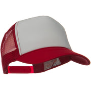 Two Tone Polyester 5 Panel Foam Front Mesh Back Cap