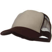 Two Tone Polyester 5 Panel Foam Front Mesh Back Cap