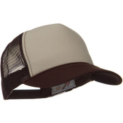 Two Tone Polyester 5 Panel Foam Front Mesh Back Cap