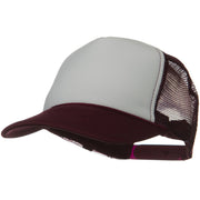 Two Tone Polyester 5 Panel Foam Front Mesh Back Cap