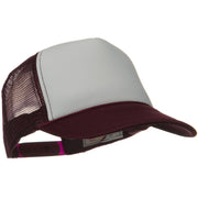 Two Tone Polyester 5 Panel Foam Front Mesh Back Cap