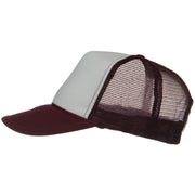 Two Tone Polyester 5 Panel Foam Front Mesh Back Cap