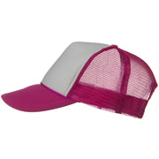 Two Tone Polyester 5 Panel Foam Front Mesh Back Cap