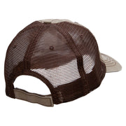 Horse Head Embroidered Frayed Mesh Cap