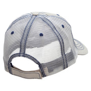 Horse Head Embroidered Frayed Mesh Cap