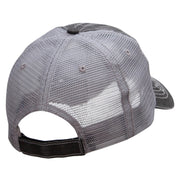 Horse Head Embroidered Frayed Mesh Cap