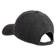 Skull and Arcane Eye Embroidered Washed Cotton Twill Cap - Black OSFM