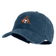 Skull and Arcane Eye Embroidered Washed Cotton Twill Cap - Navy OSFM
