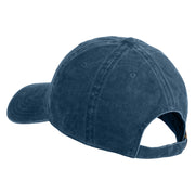 Skull and Arcane Eye Embroidered Washed Cotton Twill Cap - Navy OSFM