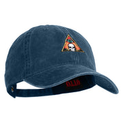 Skull and Arcane Eye Embroidered Washed Cotton Twill Cap - Navy OSFM